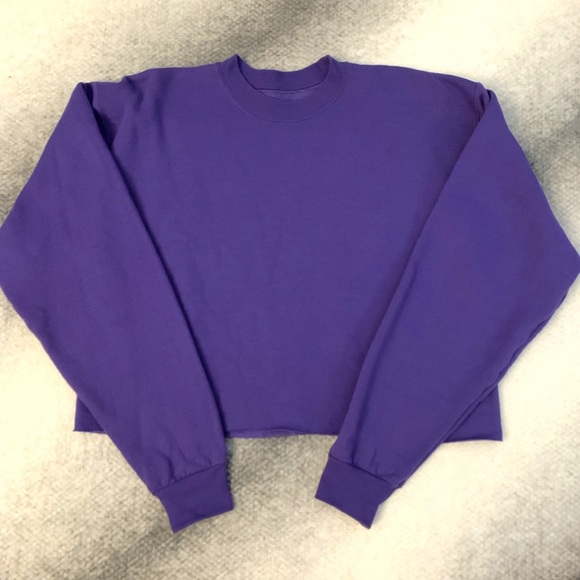 Cropped Purple Sweater - Picture 1 of 2